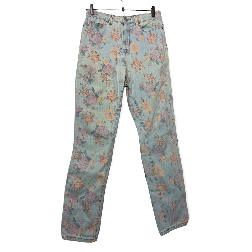 Urban Outfitters BDG Floral Lightwash Mom High Rise Jean size 26